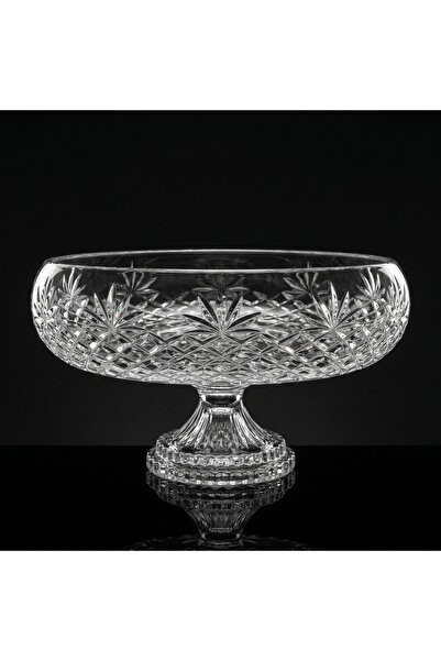 AKDEN STORE Crystal Cutting Guaranteed Lifetime Shine Elegant Glass Bowl 26cm
