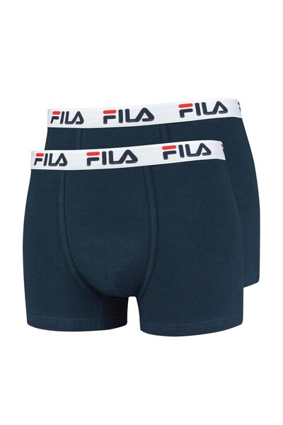Fila Herren Boxershorts, 2er Pack - Baumwolle, einfarbig