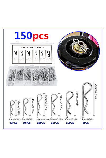 Choice1 150 قطعة، 100/150 قطعة، دبابيس تثبيت زنبركية 2 مم، مجموعة مشابك على ش...