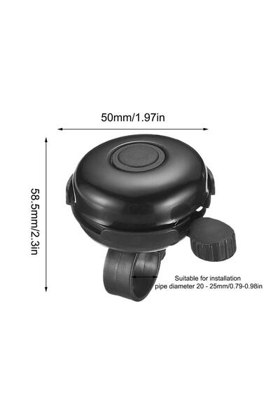 Choice1 Black 100dB Loud Bicycle Bell, Universal Alloy Cycling Ring Horn for ...