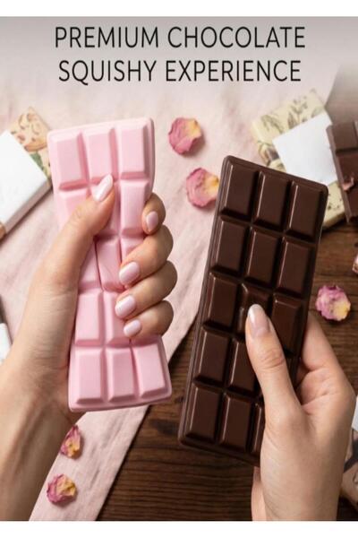 Genel Markalar Tablet Çikolata Tasarımlı Sukuşi Viral Sıkılabilir Stres Oyuncağı – Yumuşak Duyusal Slow Rising Squishy Oyuncak