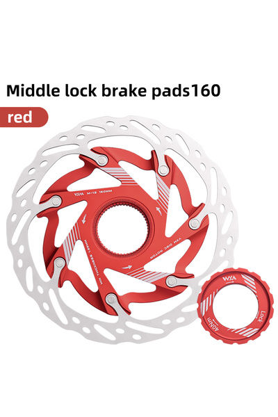 Choice 160mm Red VXM Road Bicycle Center Lock Disc Brake Rotor Pads CNC Light...