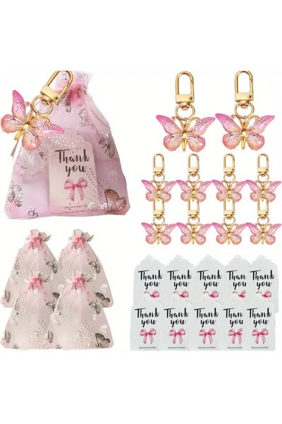 Choice 36pcs 36pcs, Butterfly Keychain Gift Set, 12pcs Acrylic Purple Keychai...
