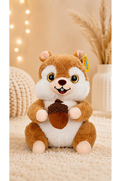 Şeker Adası Cute Plush Squirrel Sleeping and Playmate