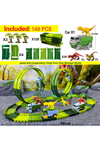 choice2 140 Track set Magic Climbing Track train,Create A Dinosaur World Road...
