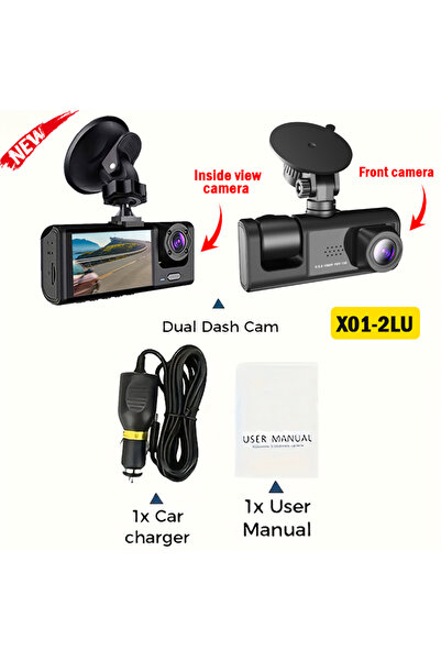 Choice5 NONE X01-NOWIFI-2CAM Triple Lens WiFi Dashcam 2/3 Channel Car Camera ...