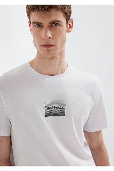Mavi Black Printed White T-Shirt Regular Fit / Normal Cut 0613364-620