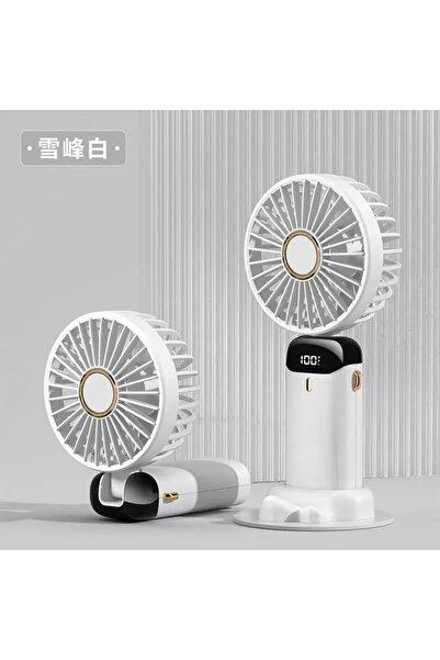 Choice3 White Mini Handheld Fan Foldable Neck Hanging Fan 5 Speed USB Recharg...