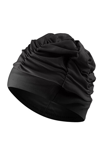 Choice black Fabric Swim Caps for Women Swimming for Long Hair Nylon Cloth Sw...