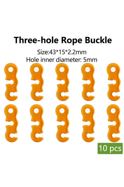 Choice Gold Color 10pcs 5/10pcs Adjustable Tent Rope Buckle Aluminum S-type W...