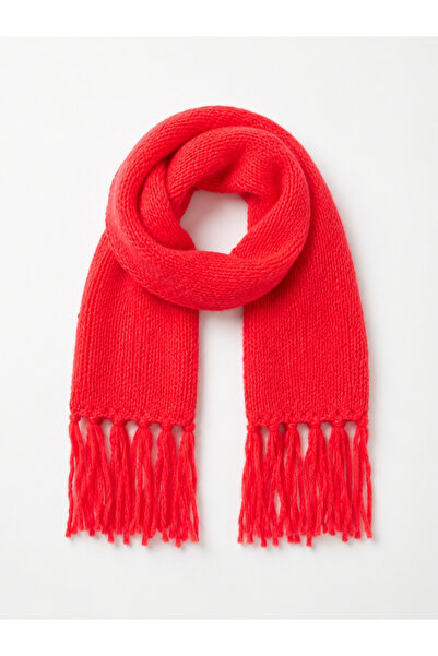 Retrobird Large Size Soft Knitted Scarf Women Pomegranate Flower