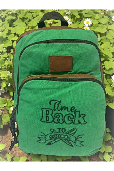 Old Cotton Quality Vintage Casual Printed Design Daily Travel School Backpack...