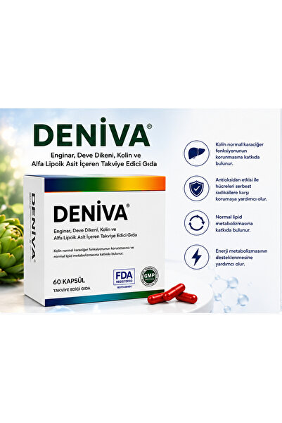 deniva Enginar Ekstresi, Deve Dikeni, Kolin ve Alfa Lipoik Asit Içeren Takviy...