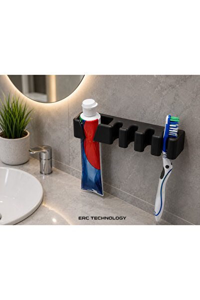ERCTECH Wall-Mounted Toothpaste and Toothbrush Holder – Hygienic Bathroom Org...