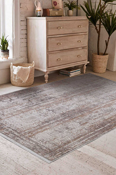 Frenda Premium Harmony Viskon Modern Halı 21023 Kahve