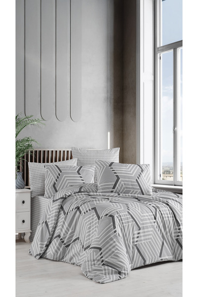 aytunç Mila 100% Cotton Single Elasticated (Fitted) Duvet Cover Set 160X220 cm