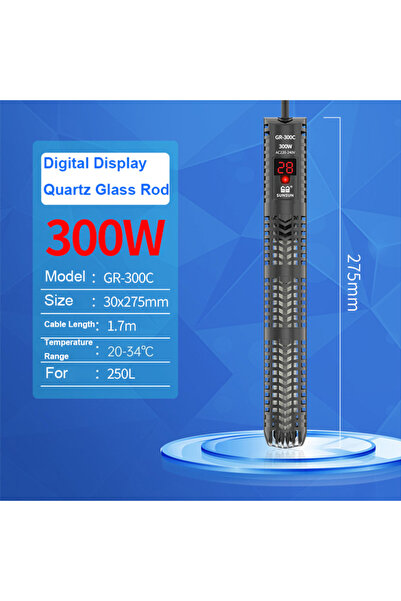 Choice1 300W SUNSUN Aquarium Submersible Heater Fish Tank Quartz Glass LCD Di...