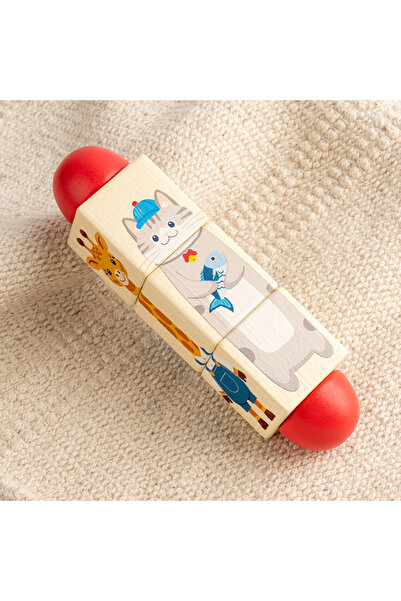 Choice NB160C2 Kids Wooden Animal Spin Puzzle Toy Puzzle Spinning Animal Shap...