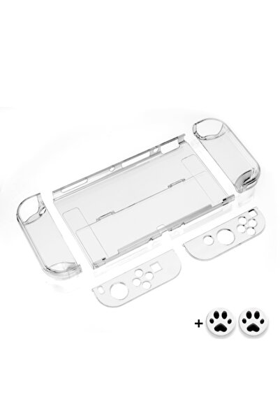 Choice Shell and Cap1 DATA FROG Crystal Protective Case Cover For Switch OLED...