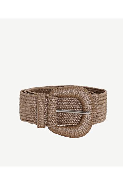 Yargıcı Elastic Waist Belt with Straw Wrap Buckle