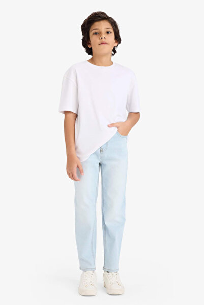 DeFacto Straight Fit Straight Leg Jean Trousers for Boys F8501A826Sm