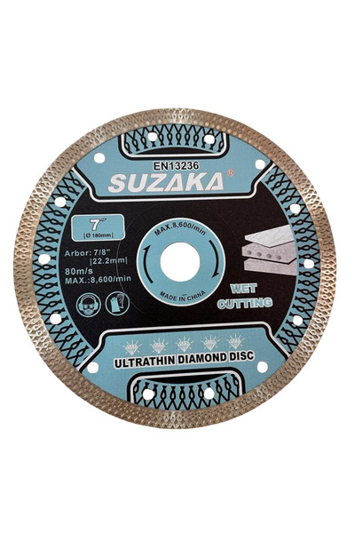 SUZAKA Ultrathin diamond disc（Mesh rim）7 Inch (180mm)