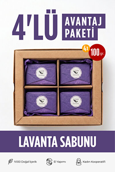 Lavanta Sabunu 4'lü Ekonomik Paket | 4x100 gr