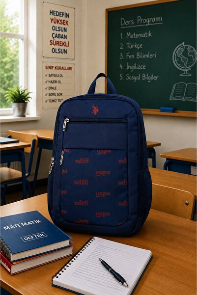 U.S. Polo Assn. يو إس بولو. أسن. حقيبة مدرسية للجنسين PLÇAN23315