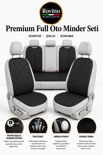 Rovitto Premium Oto Koltuk Minder Seti - FULL SET - Terletmez - Kolay Montaj ...
