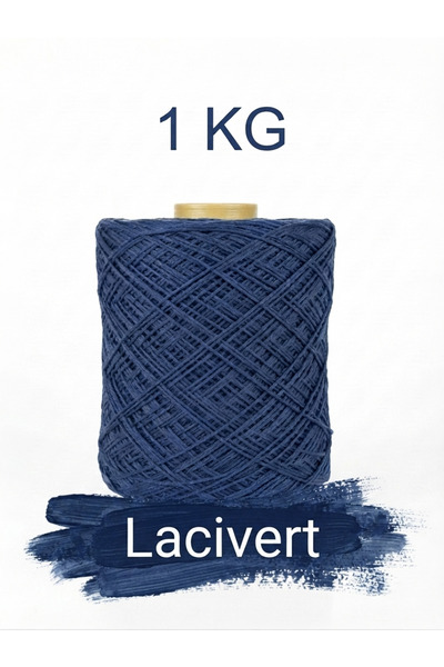 Bevella Macrame Cord Premium Thin Cotton Chain Macrame Cord Navy Blue 1 kg - ...