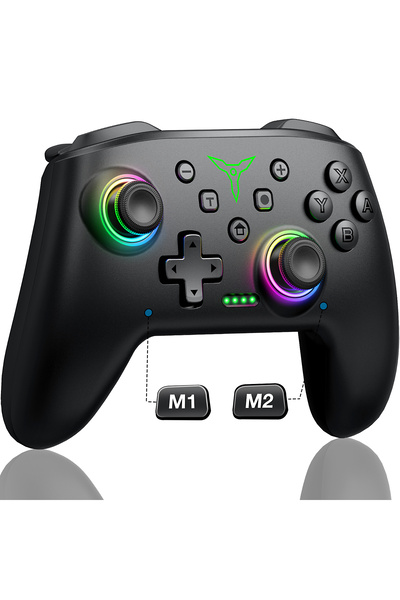 Choice1 Q218-wired for PC Dinofire Wireless Bluetooth RGB Controller for Nint...