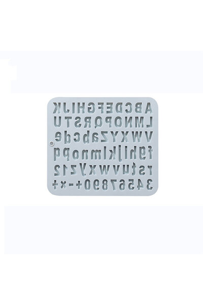 Choice Gray JCD English Letter Silicone Chocolate Mold Alphanumeric Candy Bis...