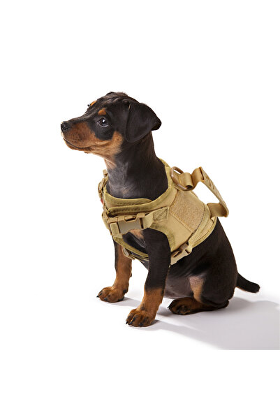 Choice Dark Khaki Tactical Small Dog Harness For Puppy Cats Adjustable Kitten...