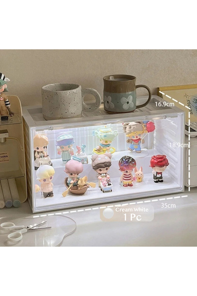 Choice1 light-white-1Pc Blind Box Storage Display Rack with Voice-activated S...