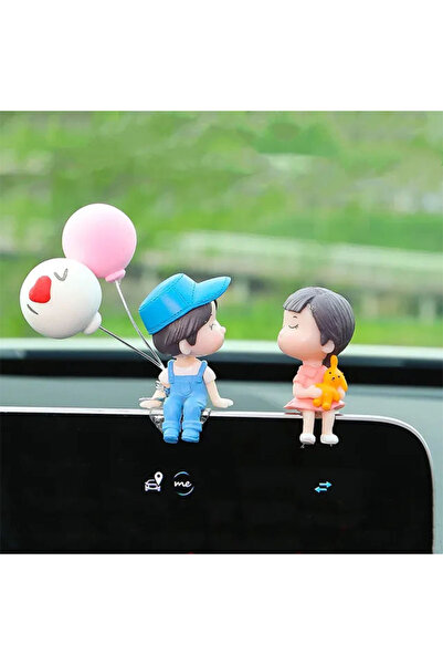 Choice Blue 2 Car Ornaments Cute Cartoon Couples Action Figure Figurines Ball...
