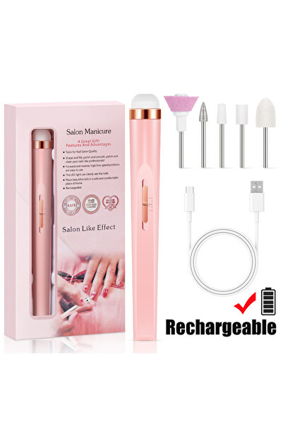 Choice1 Pink YIKOOLIN ​​Acrylic Electric Nail Drill Portable Nail Drill Machi...