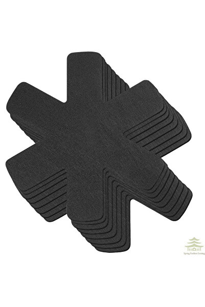 Choice L Black 8pcs Pot Pan Protectors Divider Pads Non-stick Hot Pot Dividin...