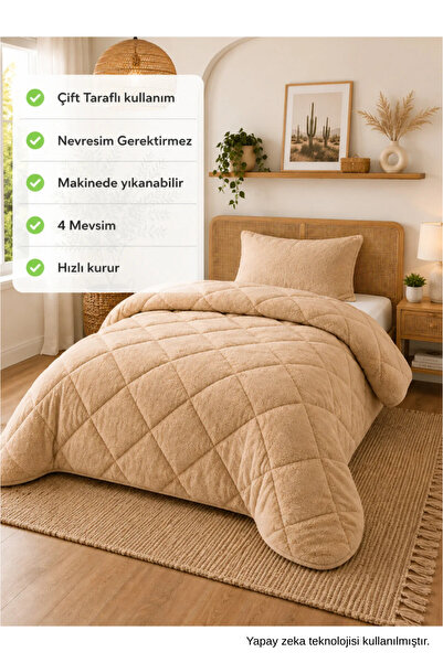 ÇARŞAF DÜNYASI Cuvertură moale de o singură culoare-wellsoft-dublu-față 155x2...