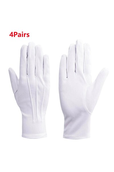 Choice White 4 Pairs 2/4Pairs White Gloves Tuxedo Formal Uniform Cotton Glove...