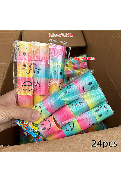 Choice 24 pcs A 24/12 Rainbow Magic Springs Circle Toys Kids Birthday Party F...
