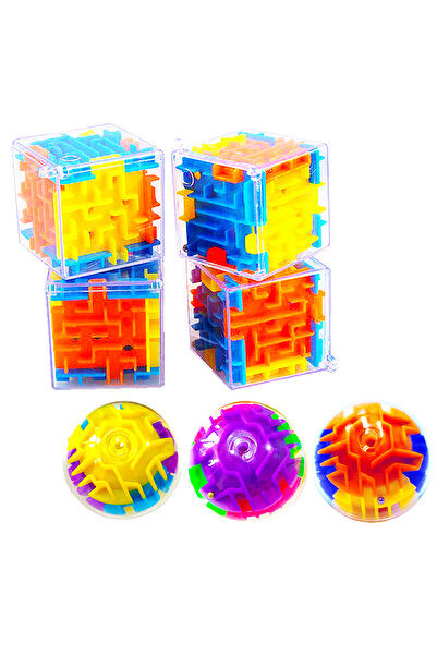 Choice Mixed 12pcs-3 12Pcs 3D Transparent Square and Round Roller Ball Maze G...