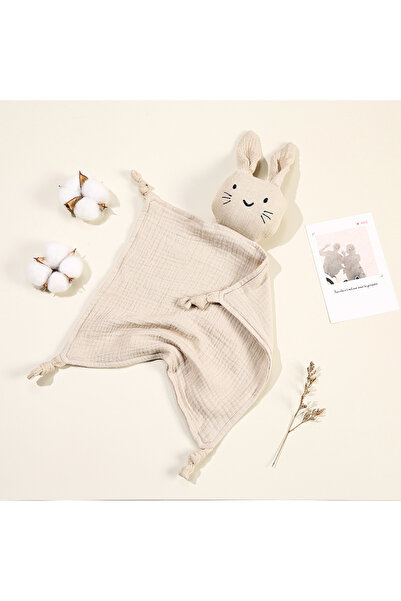 Choice4 Light khaki Baby Cotton Muslin Comfortable Blanket Cute Cat Doll For ...