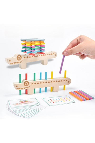Choice Match Game Wooden Montessori Color Matching Game for Toddlers Color Co...