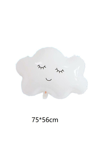 Choice Other white clouds Smile White Cloud Rainbow Foil Balloons Sun Moon He...