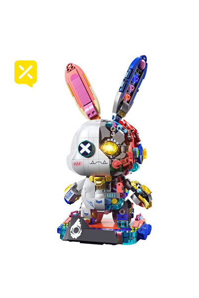 Choice 89147 1377PCS 1377PCS Building Blocks LED Light Up Robot Rabbit Model ...