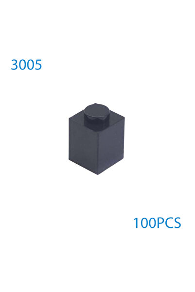 Choice17 black 100pcs MOC 1x1 Parts 3005 Brick Compatible Figures Bricks DIY ...