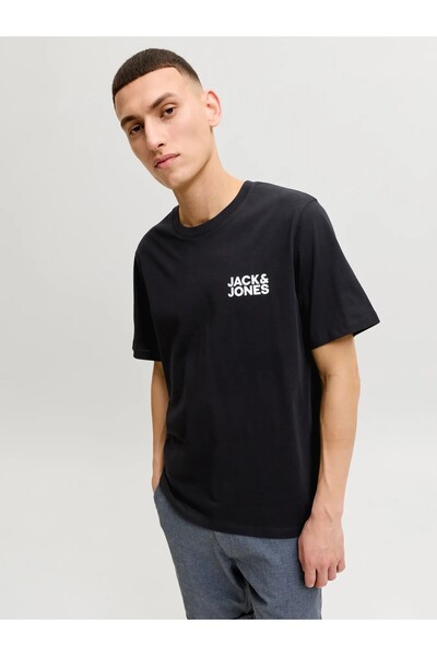 Jack & Jones Jjecorp Logo Tee S Siyah Erkek T-Shirt 12151955
