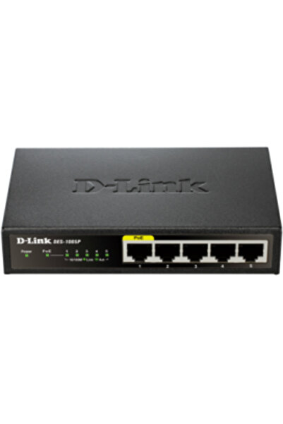 D-Link Διακόπτης Desktop 5 Θυρών Fast Ethernet PoE, 1 Θύρα PoE Μέγιστη. 15.4 W