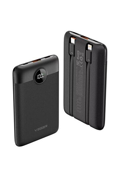 Veger Baterie Power Bank USB 10000 mah / 22.5W W/CABLE C11 W1170, Negru
