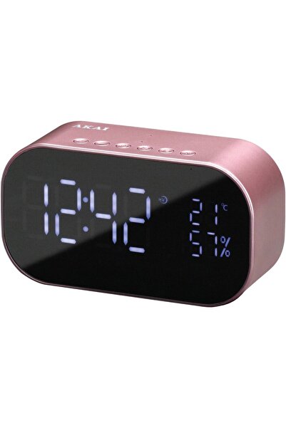 AKAI ABTS-S2 ραδιοφωνικό ρολόι με Bluetooth, ραδιόφωνο FM, περίβλημα αλουμινί...